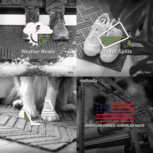 WaterHog Luxe Put Your Records On Non-Slip Indoor Outdoor Door Mat